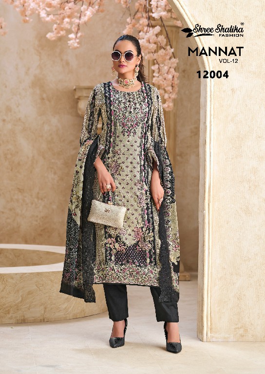 shree shalika mannat vol 12 cotton lawn printed pakistani salwar kameez