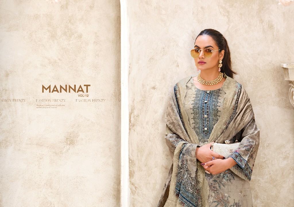 shree shalika mannat vol 12 cotton lawn printed pakistani salwar kameez