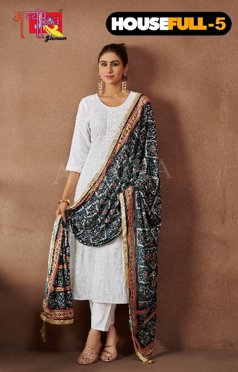 housefull vol 5 by ambika kurti readymade combo rayon 3pcs dress