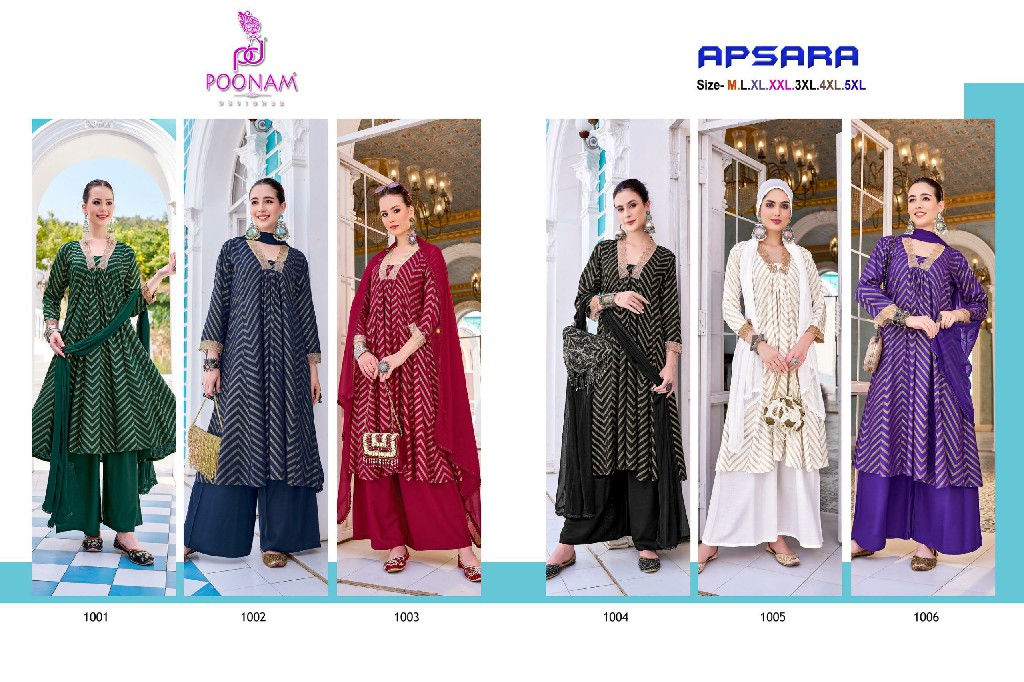 Poonam Apsara Wholesale Pure Rayon Gown With Pant And Dupatta