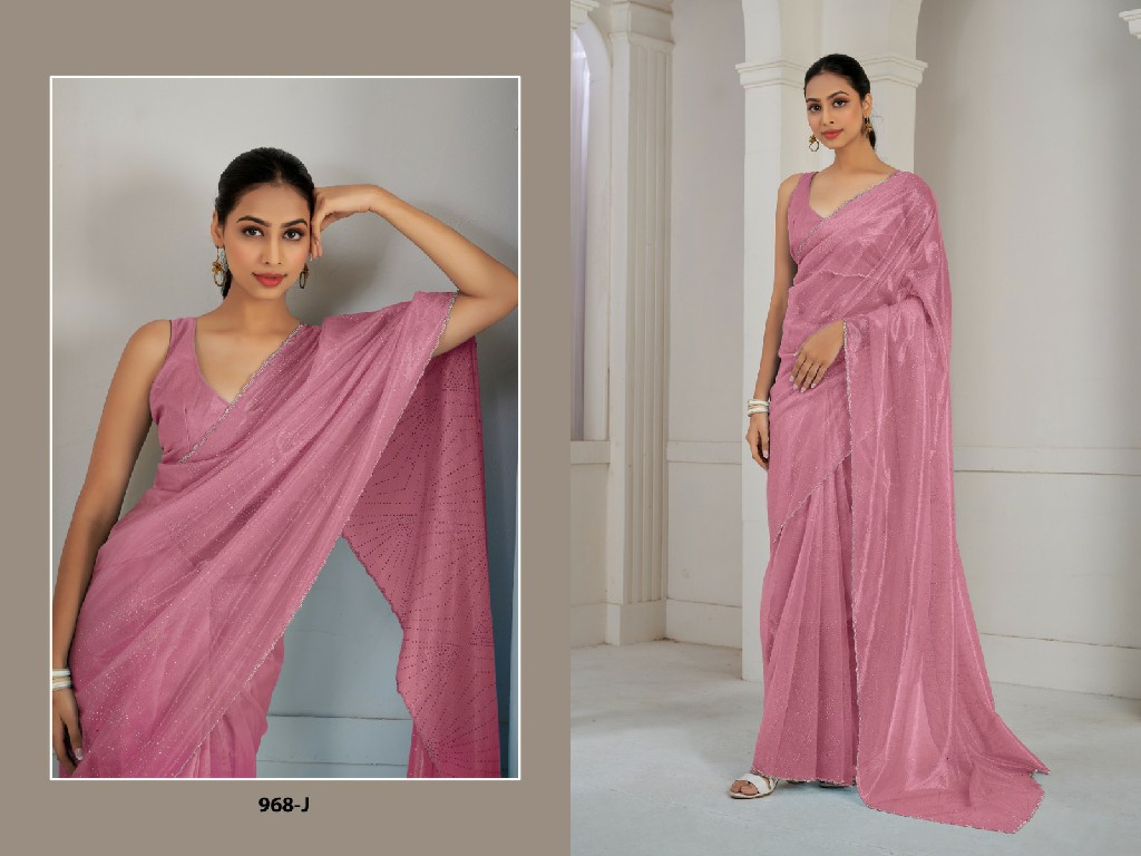 Mehak 968A To 968R Colour Wholesale Party Wear Ethnic Sarees