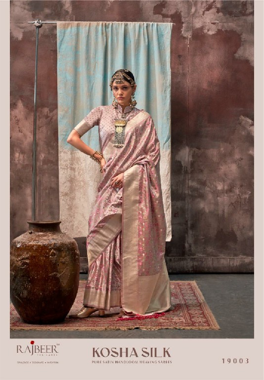 Rajbeer Kosha Silk Wholesale Pure Satin Handloom Weaving Silk Sarees