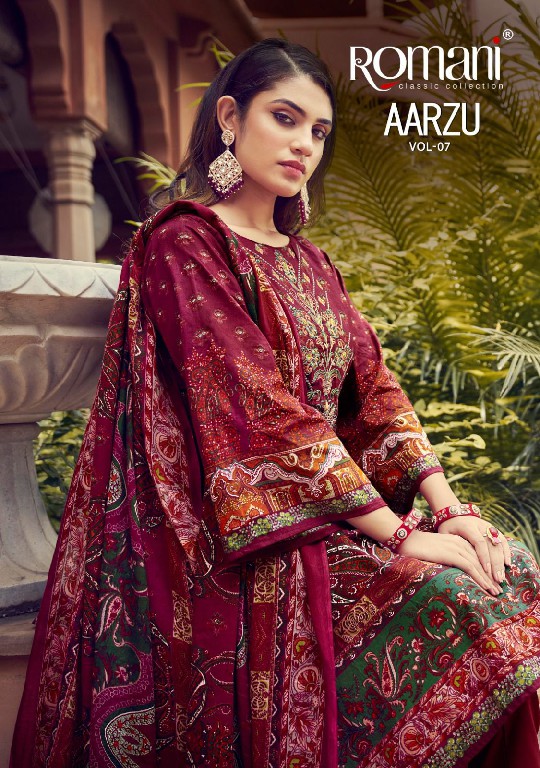 ROMANI PRESENTS AARZU VOL 7 HIT DESIGN SOFT COTTON PAKISTANI ETHNIC SALWAR SUIT