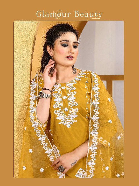 Krishna Trendz Summer Special Vol-4 Wholesale Roman Silk Kurti With Pant And Dupatta