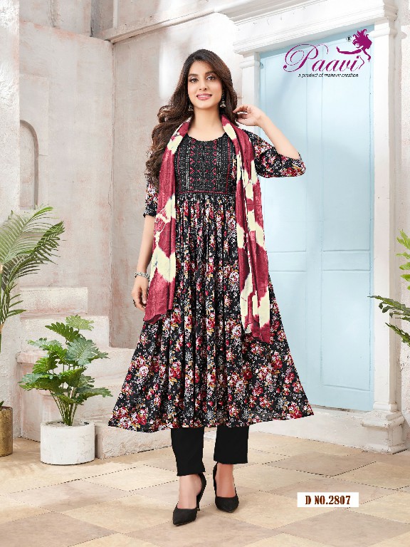 lavya vol 3 by paavi unique heavy print rinkle readymade umbrella 3pcs suits
