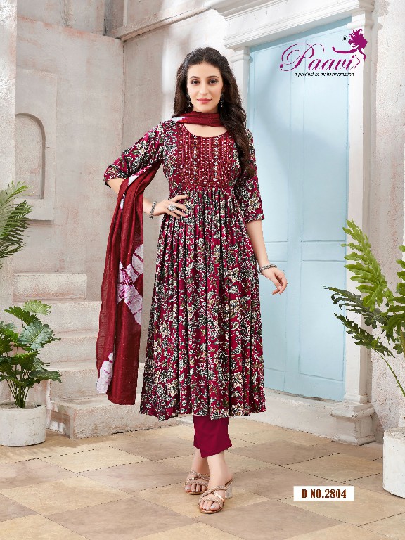 lavya vol 3 by paavi unique heavy print rinkle readymade umbrella 3pcs suits