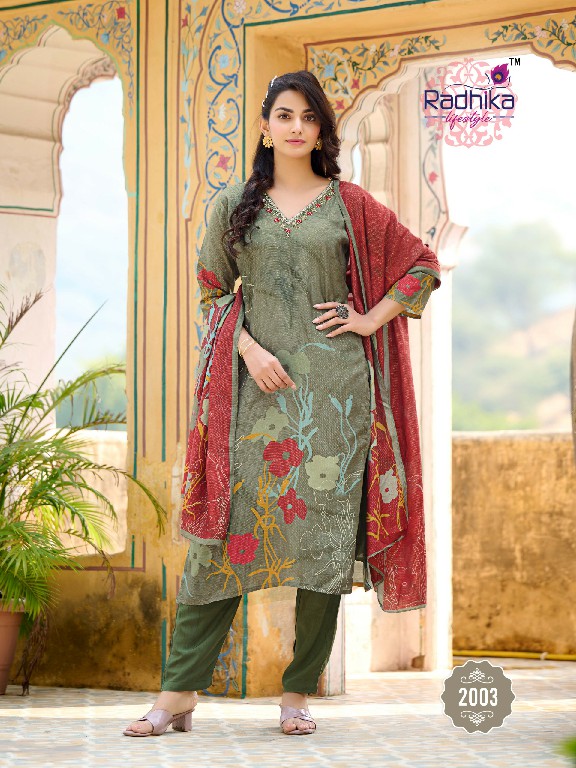 radhika lifestyle festive dairies vol 2 fullstitch muslin print ladies suits