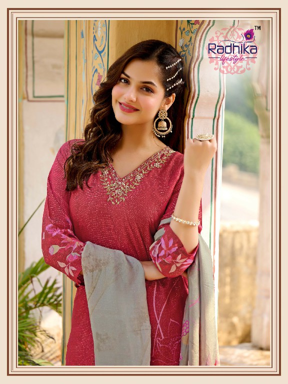 radhika lifestyle festive dairies vol 2 fullstitch muslin print ladies suits