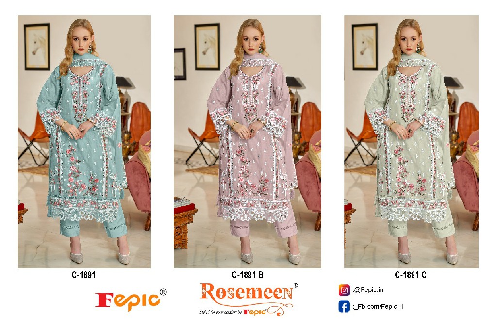Fepic Rosemeen C-1891 Wholesale Indian Pakistani Concept Salwar Suits