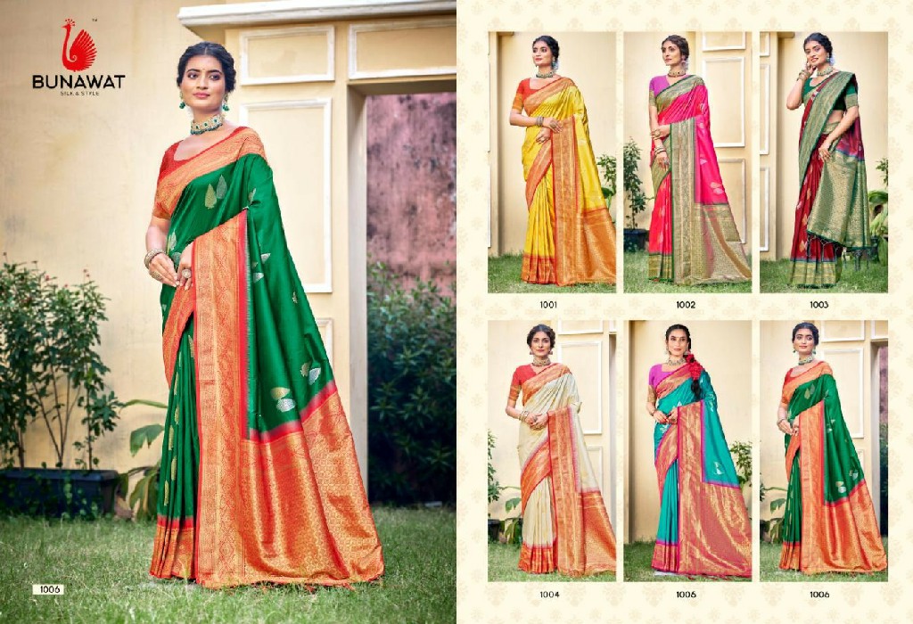 bunawat chitragandha silk wedding festival wear silk fabric saree collection