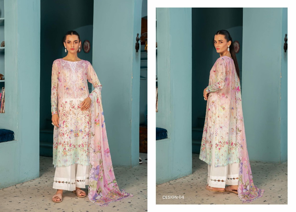 Gulljee Vienna Embroidered Lawn 24 Three Piece Pakistani Salwar Suits