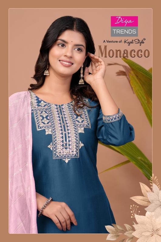 monacco vol 1 by diya trends readymade modal silk plus size 3pcs suits