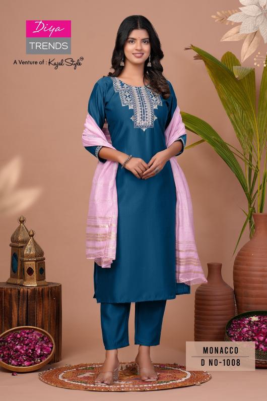 monacco vol 1 by diya trends readymade modal silk plus size 3pcs suits