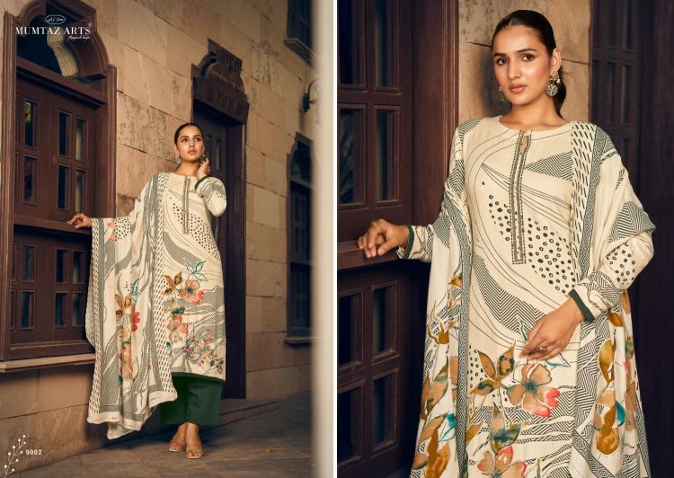 mumtaz artz tannah unique print viscose pashmina winter unstitch suits