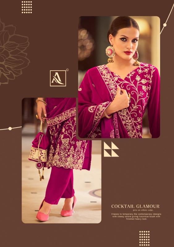 alok suits suroor velvet designer winter wear unstitch ladies suits