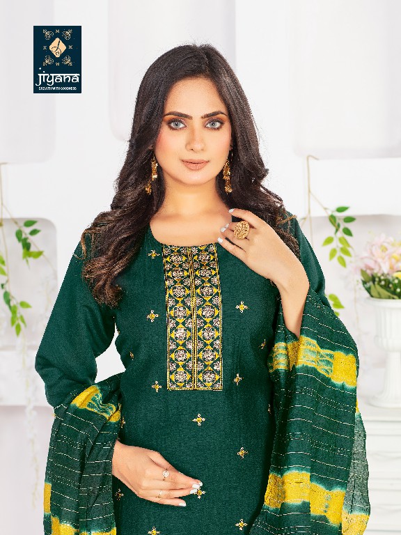 zam zam by jiyana embroidery work mango silk readymade ladies suits