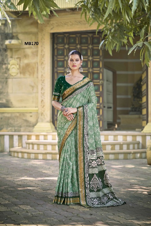 Mira Bela Zalak Wholsale Cotton Fabrics Ethnic Saree Collection