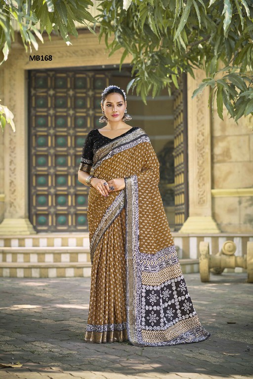 Mira Bela Zalak Wholsale Cotton Fabrics Ethnic Saree Collection