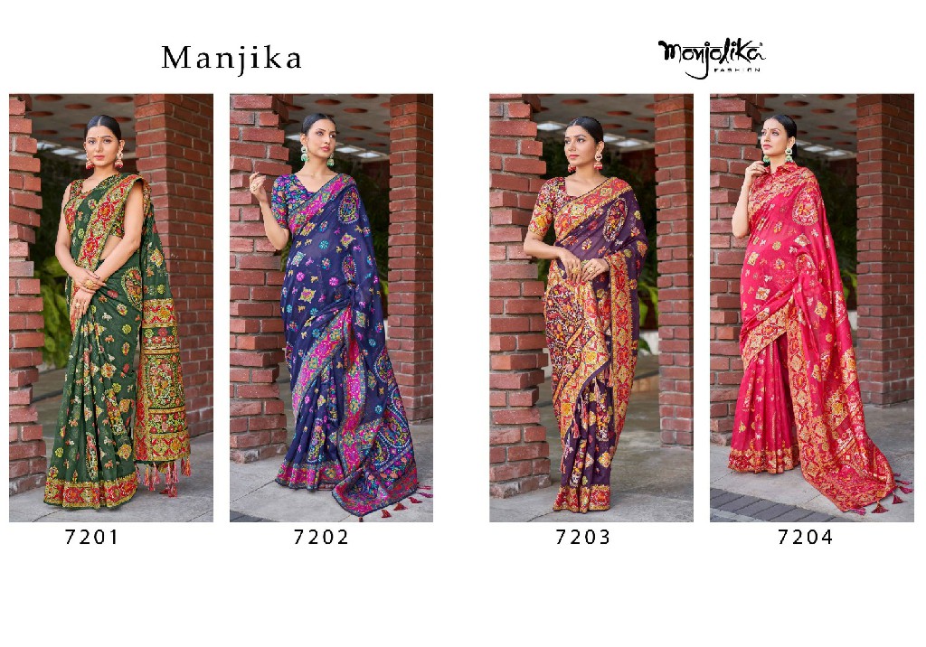Monjolika Manjika 7200 Series Wholesale Festive Ethnic Sarees