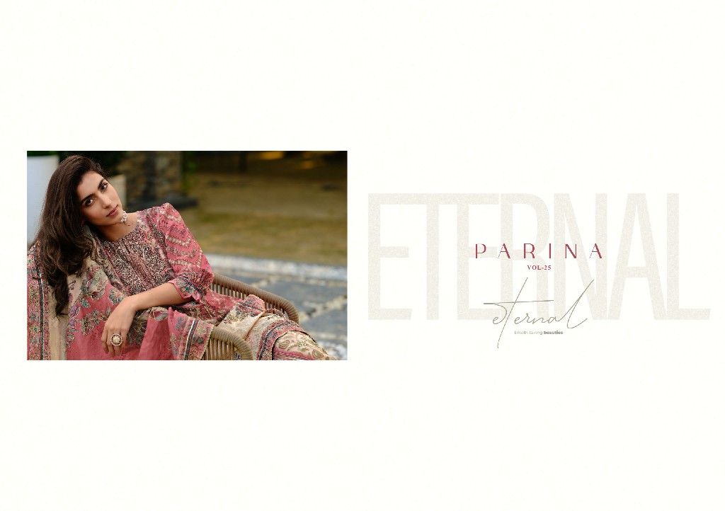 VIvek Parina Vol-25 Wholesale Pure Natural Crepe With Handwork Salwar Suits