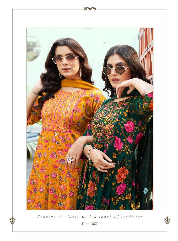 Kushals Morni Vol-3 Wholesale Rinkle Fabrics Naira Cut Kurtis With Pant And Dupatta