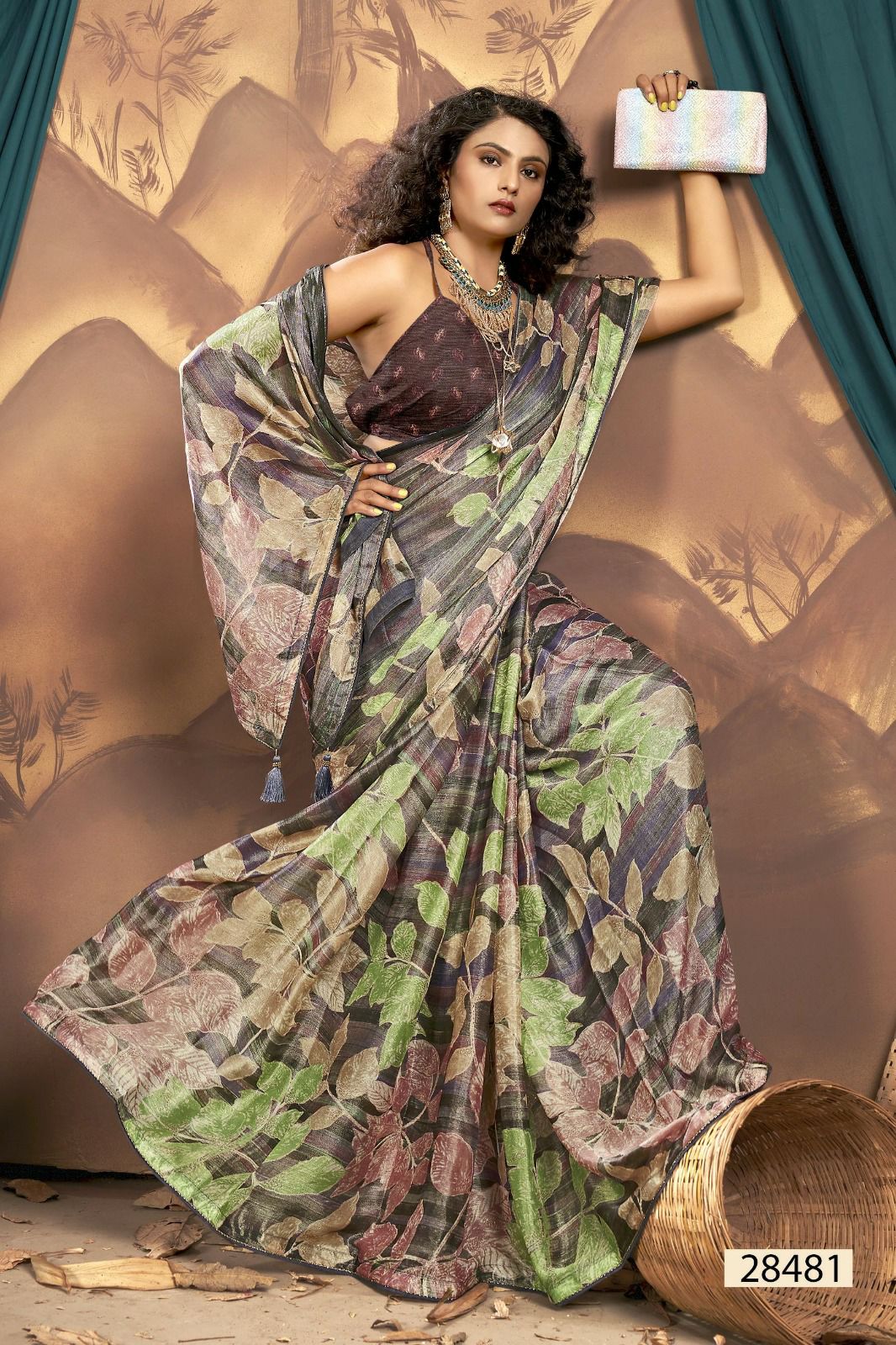 Vallabhi Print Fariha Vol-2 Wholesale Brasso Leaf Printed Sarees