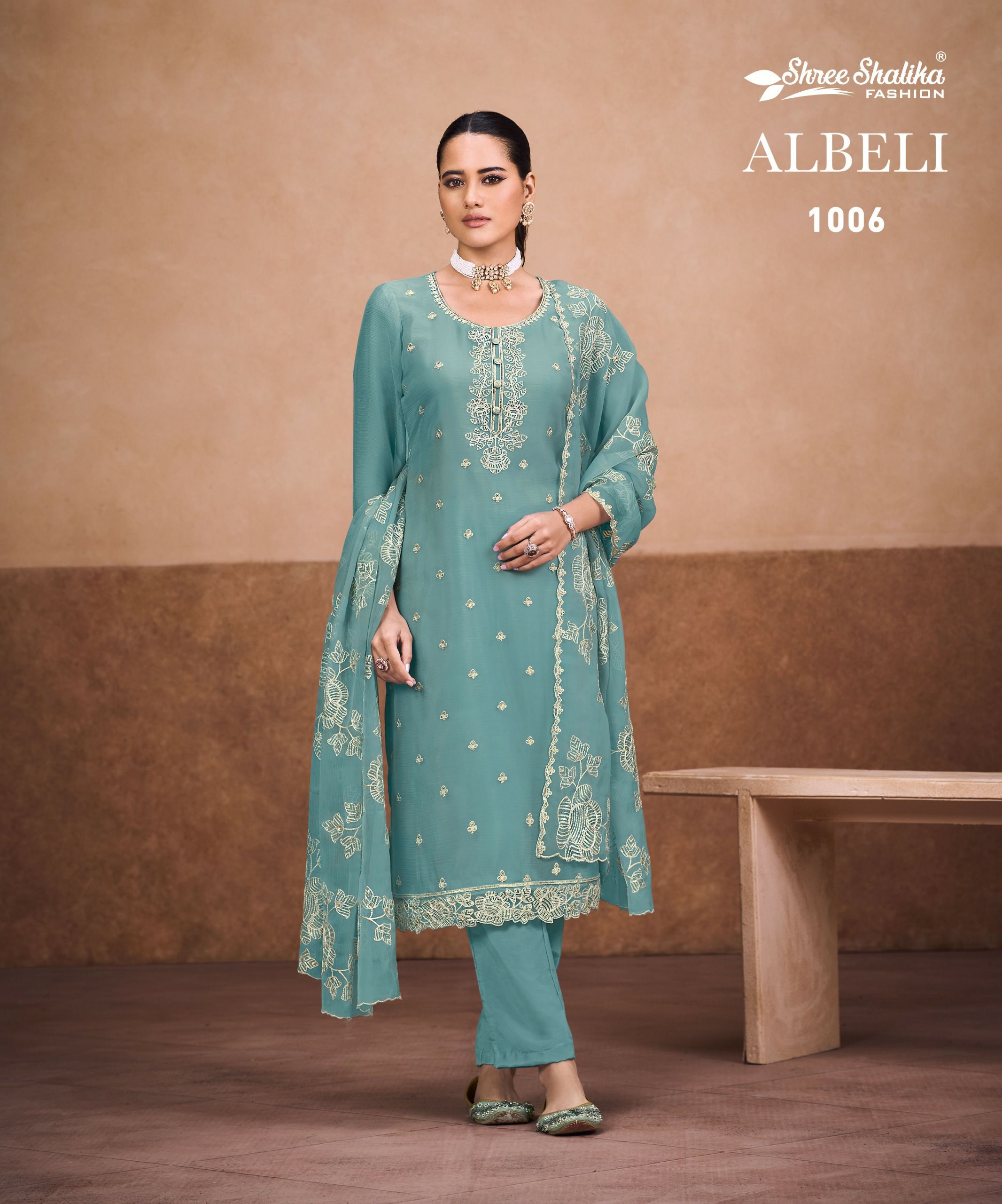 Shree Shalika Albeli Wholesale Soft Organza Party Wear Suits