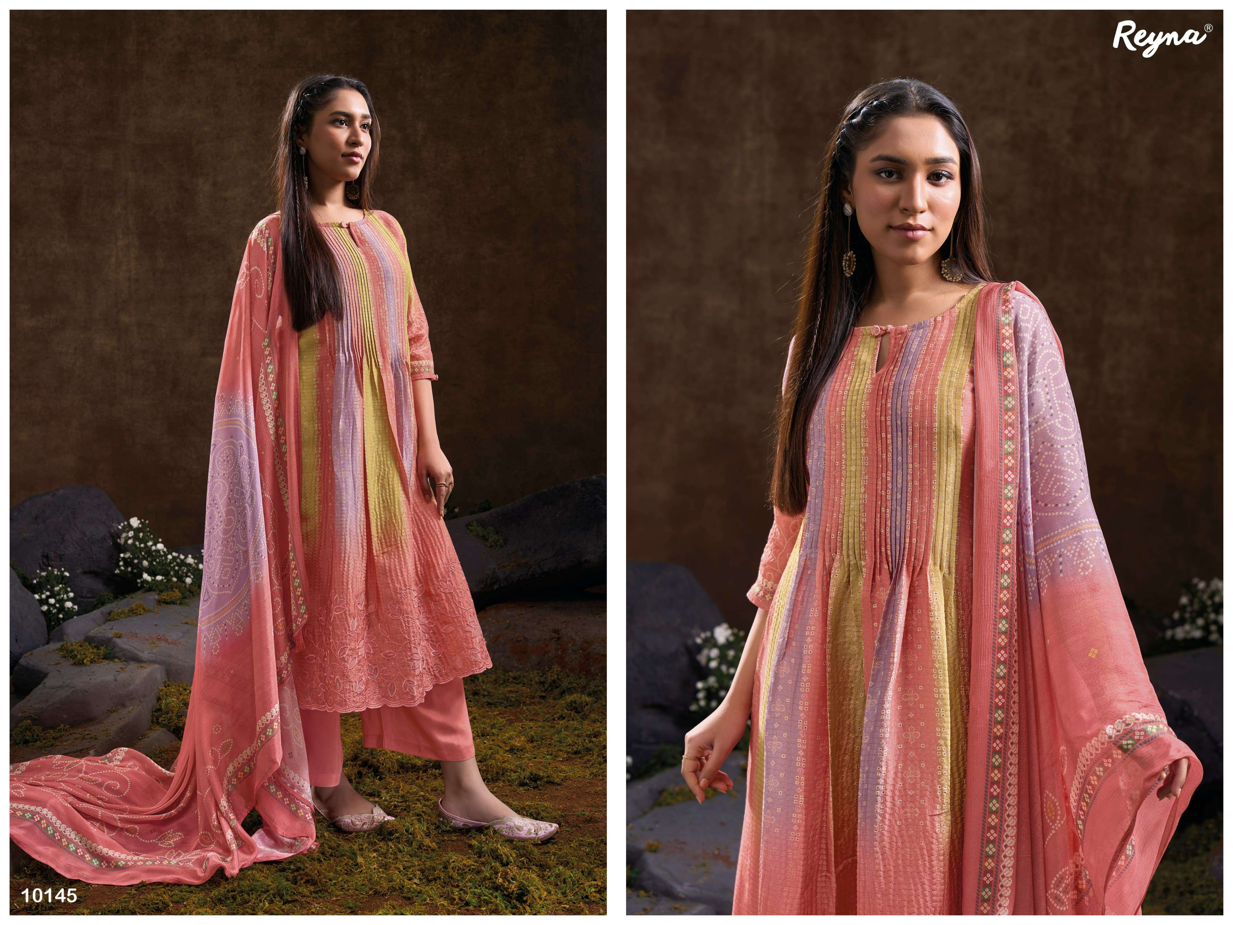 Reyna Lailaa Wholesale Pure Vintage Silk With Embroidery Designer Suits