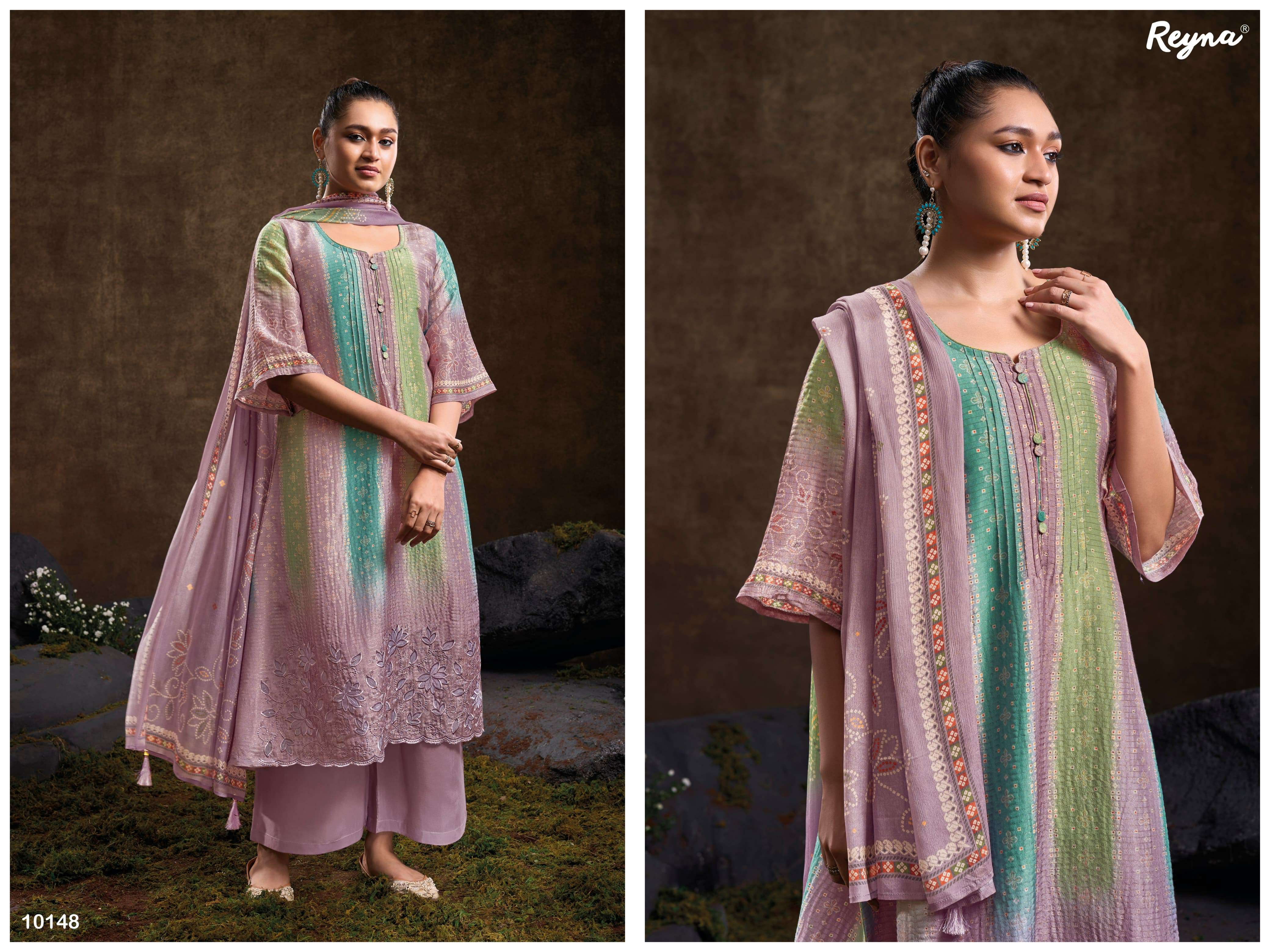 Reyna Lailaa Wholesale Pure Vintage Silk With Embroidery Designer Suits