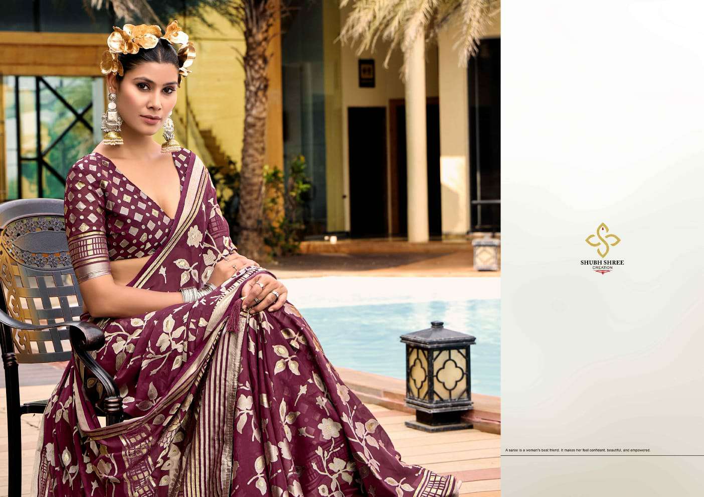 Shubh Shree Creation Barkha Vol-2 Wholesale Dull Moss Brasso Designer Sarees