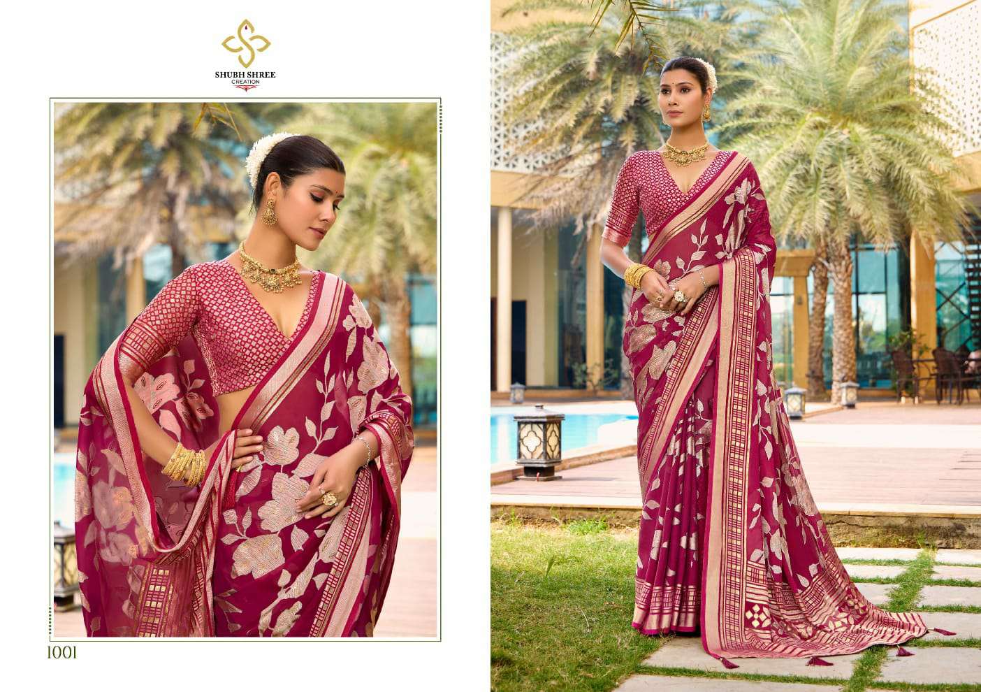 Shubh Shree Creation Barkha Vol-1 Wholesale Dull Moss Brasso Designer Sarees