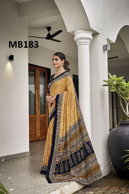 Mira Bela MB172 To MB191 Wholesale Bagru Print Ethnic Sarees