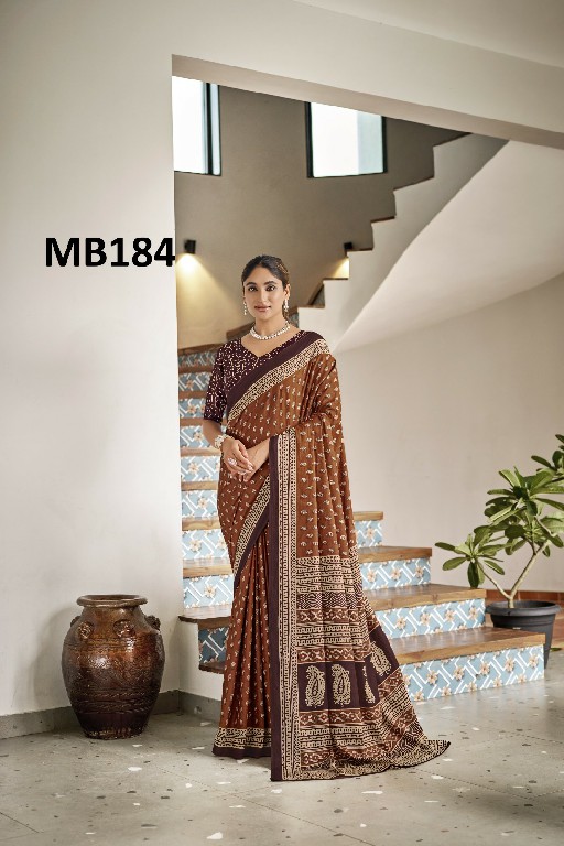 Mira Bela MB172 To MB191 Wholesale Bagru Print Ethnic Sarees