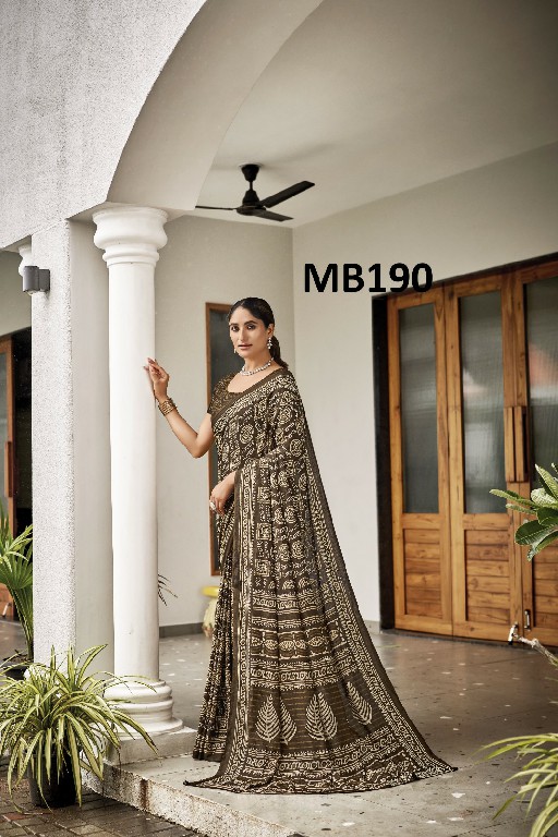 Mira Bela MB172 To MB191 Wholesale Bagru Print Ethnic Sarees