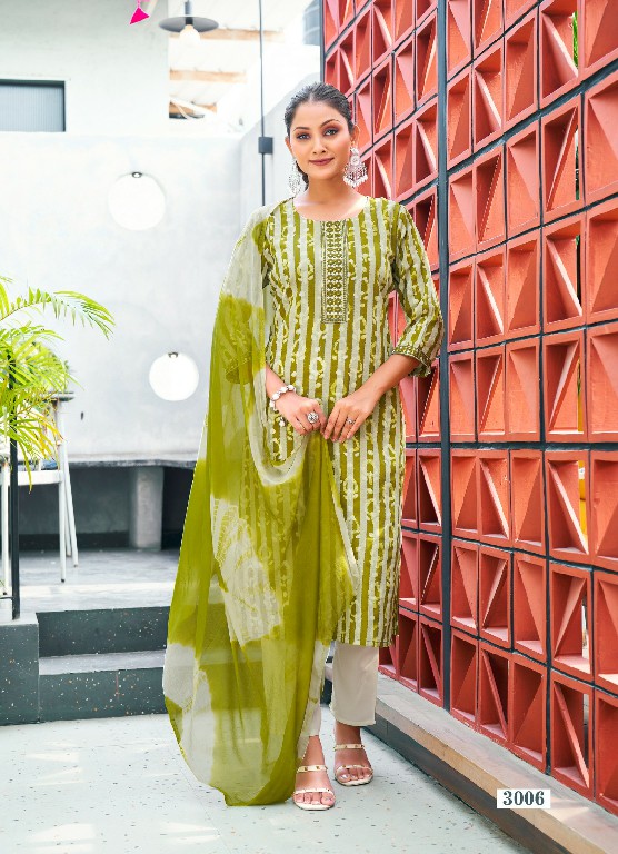 Mystic 9 NIsha Vol-3 Wholesale Rayon Straight Cut Kurti With Pant And Dupatta