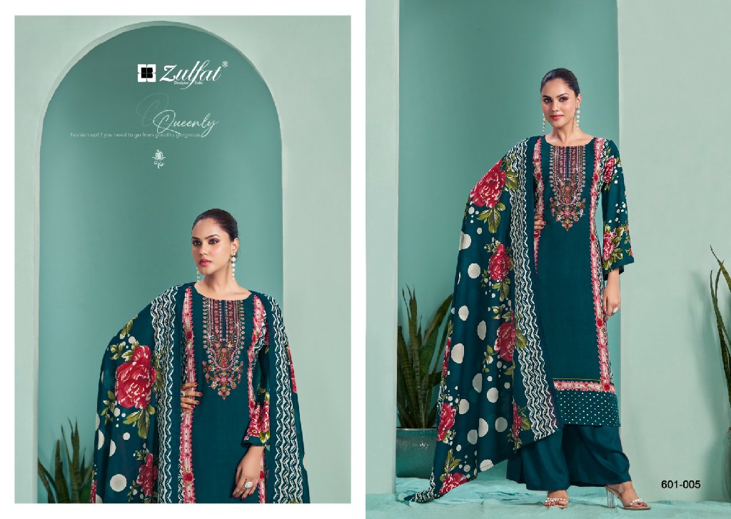 Zulfat Ruhani Wholesale Heavy Viscose Rayon With Work Dress Material