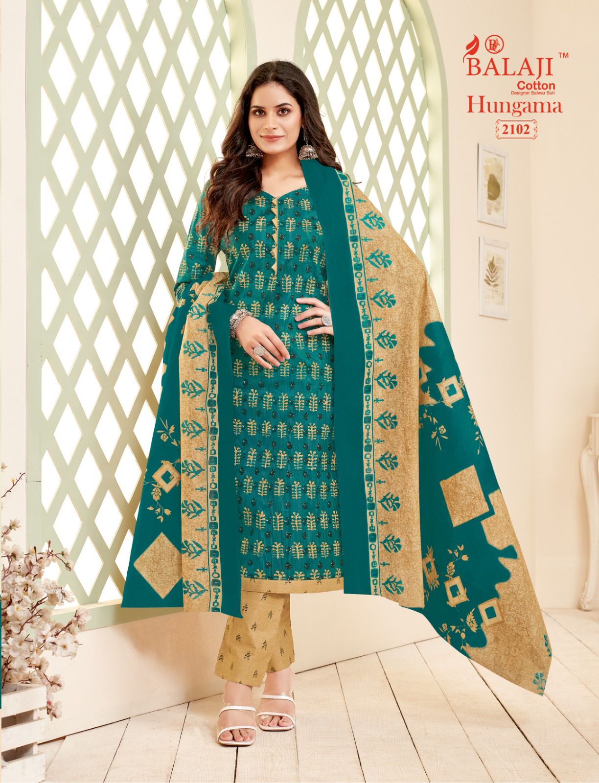 Balaji Hungama Vol-21 Wholesale Pure Cotton Printed Dress Material