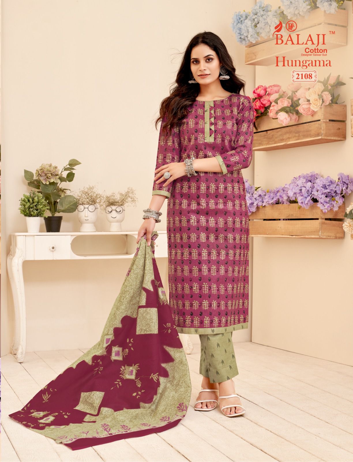 Balaji Hungama Vol-21 Wholesale Pure Cotton Printed Dress Material