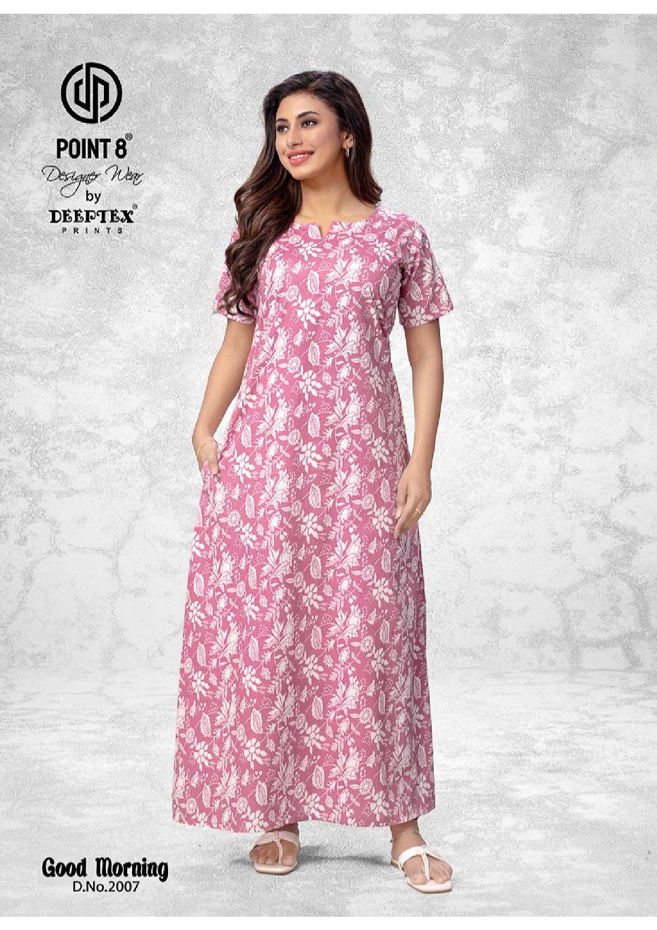 Deeptex By Point 8 Good Morning Vol-2 Wholesale Cotton Fabrics Nighty Catalog