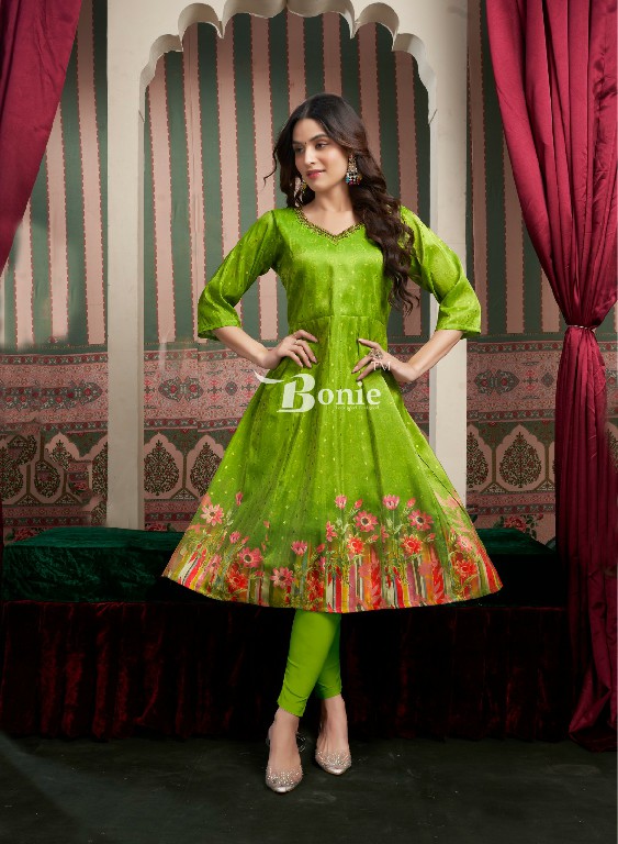 brinda vol 2 by bonie jacquard print fully stitch kalli style long kurtis