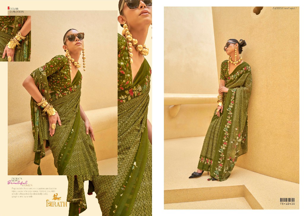 trirath allure 10405 -10412 georgette exclusive design saree with blouse