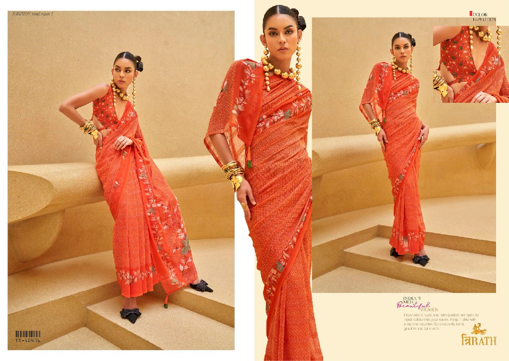 trirath allure 10405 -10412 georgette exclusive design saree with blouse