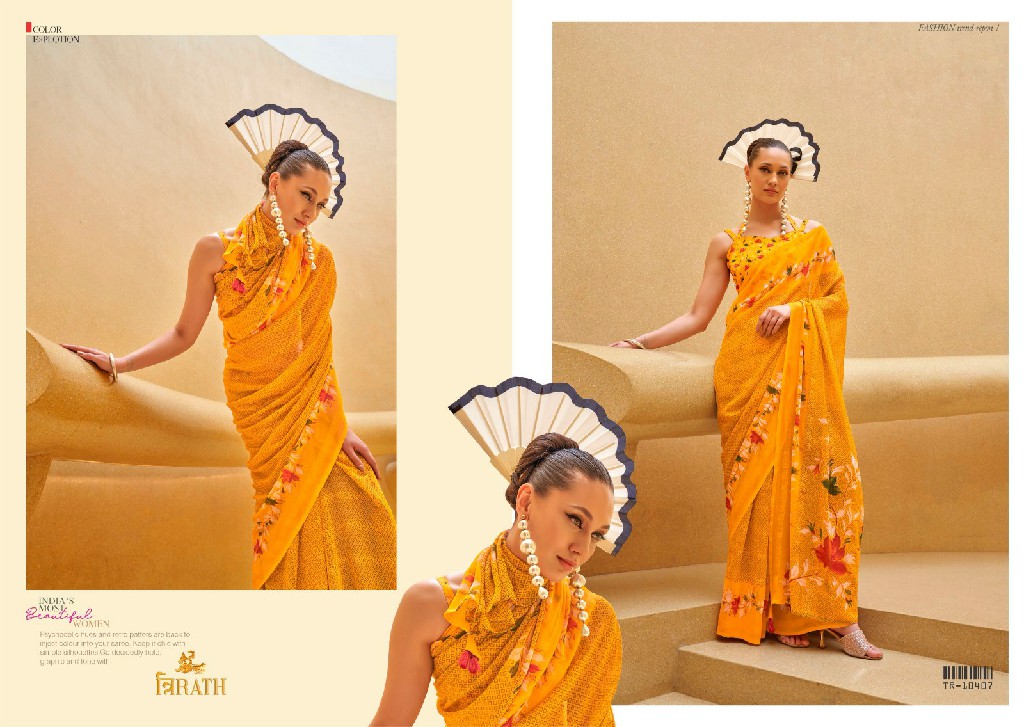 trirath allure 10405 -10412 georgette exclusive design saree with blouse
