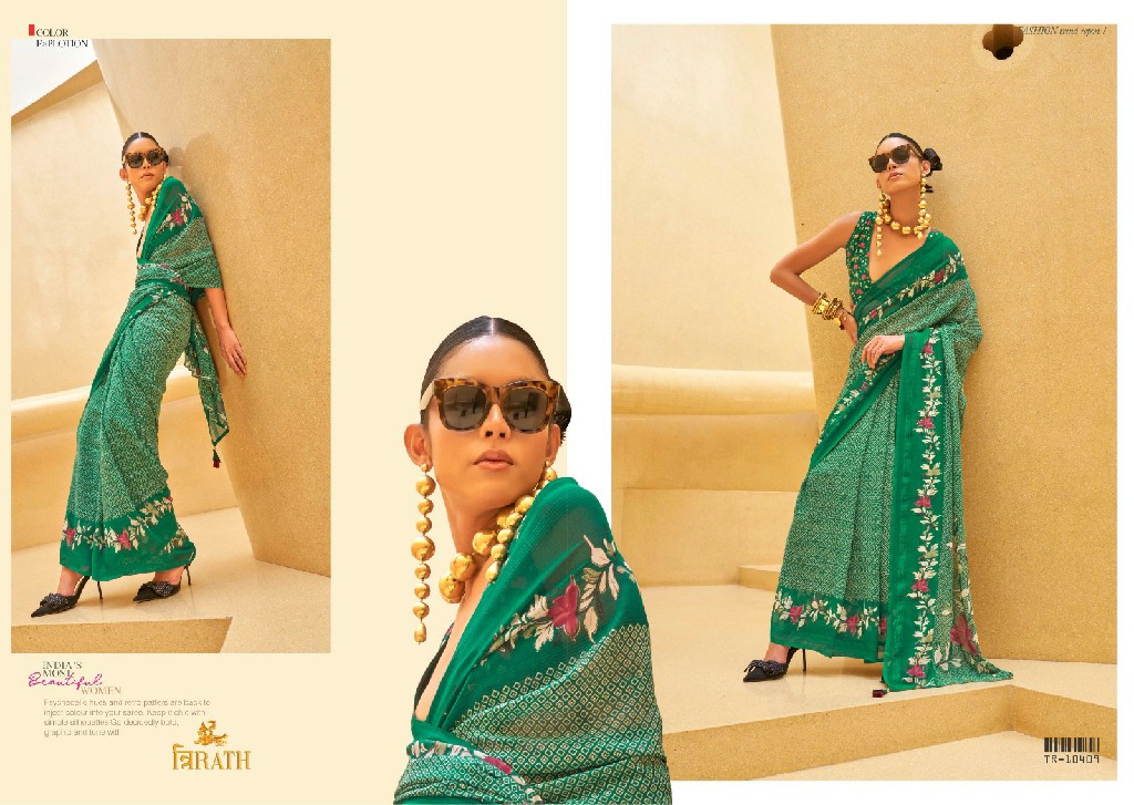 trirath allure 10405 -10412 georgette exclusive design saree with blouse