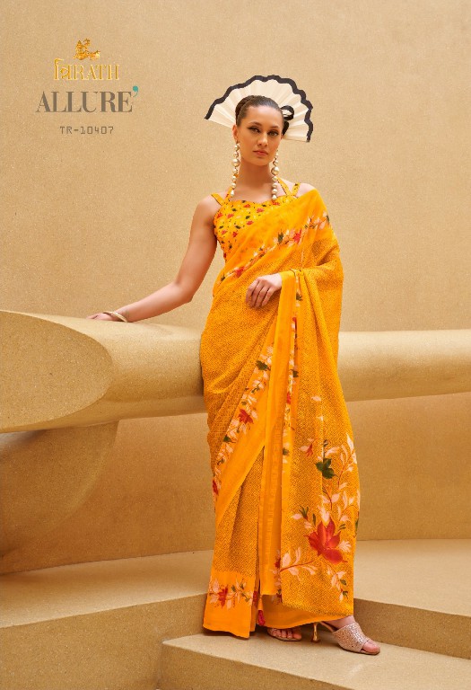 trirath allure 10405 -10412 georgette exclusive design saree with blouse