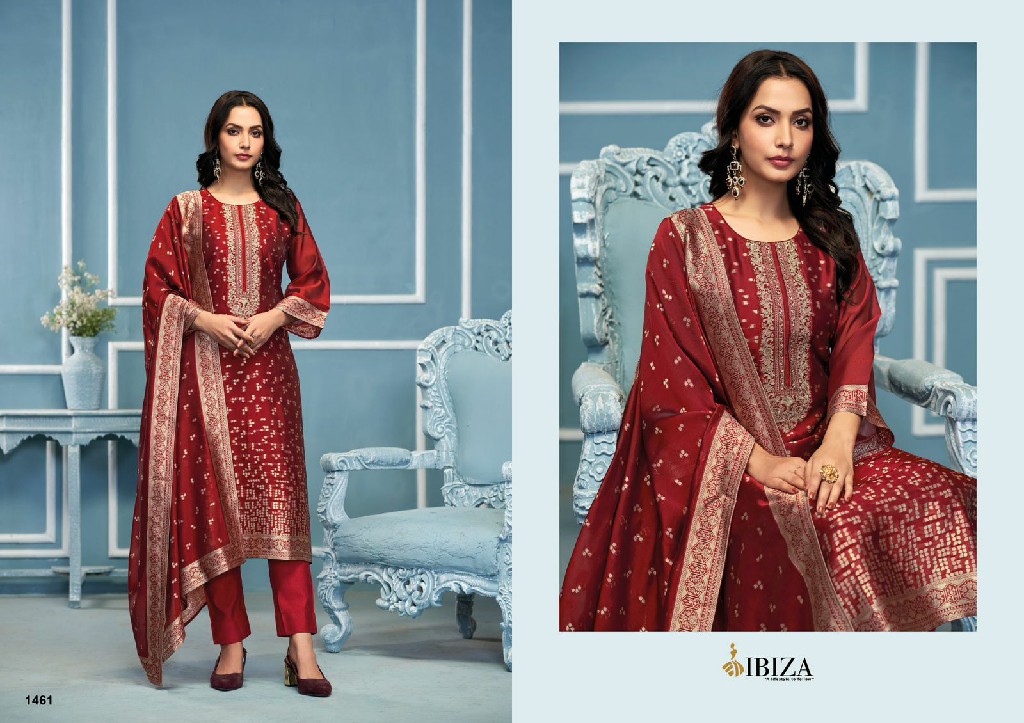 espresso by ibiza banglory silk jacquard fashionable dress material
