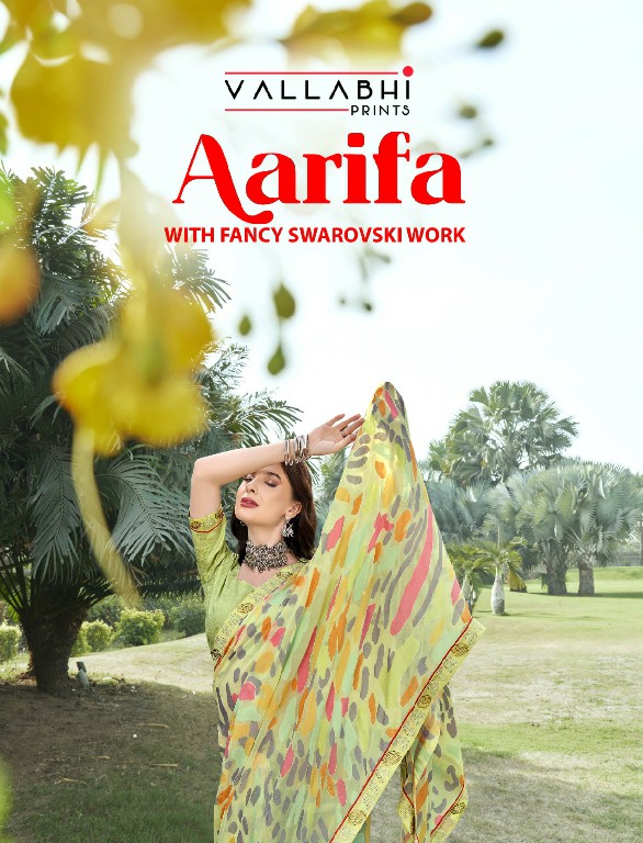 Vallabhi Aarifa Wholesale Fancy Swaroski Work Ethnic Sarees