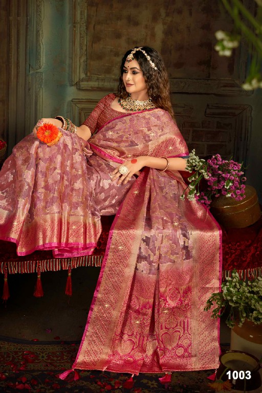 Saroj Mehzabin Saroski Vol-3 Wholesale Crystal Silk Ethnic Sarees