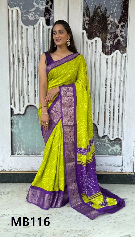 Mira Bela MB116 TO MB118 Wholesale Dola Silk Bandhani Uniform Sarees