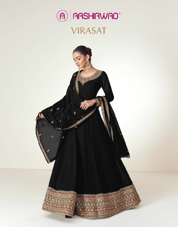 Aashirwad Virasat Wholesale Free Size Stitched Gown With Dupatta